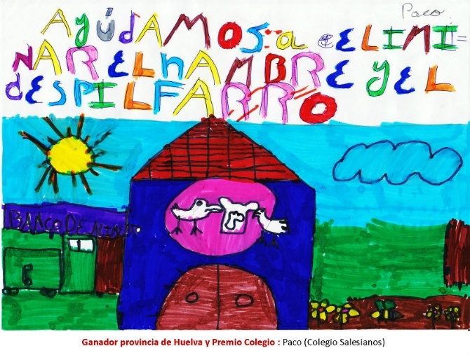 El alumno Francisco Suárez, del colegio Salesiano, accésit en el concurso de dibujo nacional del Banco de Alimentos