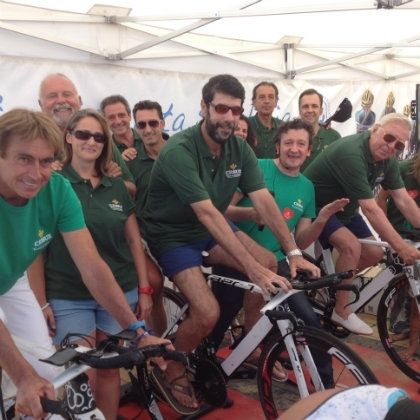 La 'Bicicleta solidaria' de Caja Rural del Sur recoge en Punta Umbría más de 2.600 kilos de alimentos