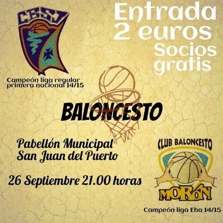 El CB Morón, plato fuerte este sábado de la pretemporada del CB San Juan