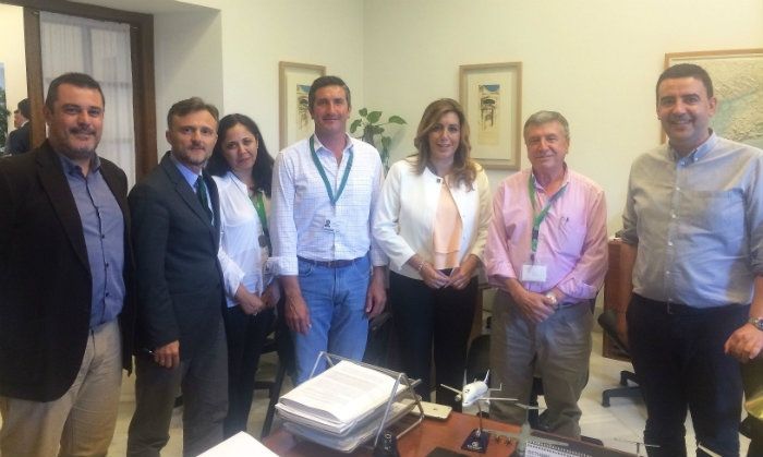 Susana Díaz se compromete a impulsar la proposición de Ley para hacer efectivo el trasvase del Condado