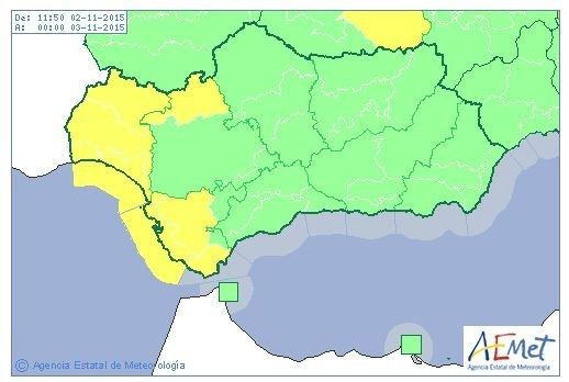El  aviso amarillo por lluvias, viento y fenómenos costeros se mantendrá durante toda la jornada