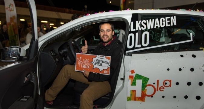 Jesús Fernández Ruiz, ganador del Volkswagen Polo de la Escalada de Premios de Holea