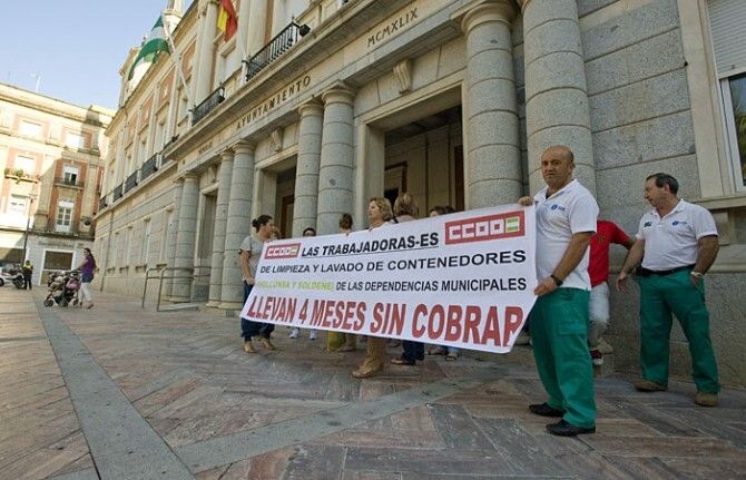 CCOO cifra en un millón de euros la deuda del Ayuntamiento con Volconsa