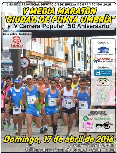 La Media Maratón de Punta Umbría del 17 de abril fija el tope de participantes en 700 atletas