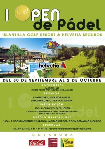 I Open de Pádel 'Islantilla & Helvetia Seguros'