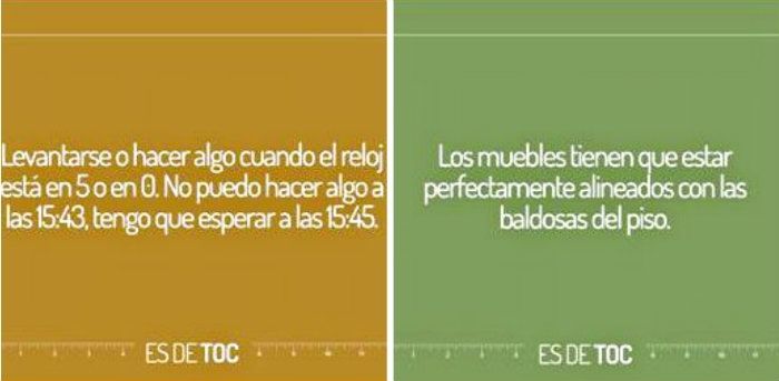 ¿Es de Trastorno Obsesivo Compulsivo?