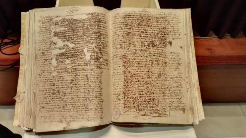 La Palma muestra el único documento de la provincia con la rúbrica de Miguel de Cervantes