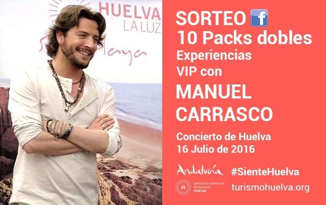 El Patronato de Turismo sortea entradas y pases para conocer a Manuel Carrasco en su concierto del 16 de julio