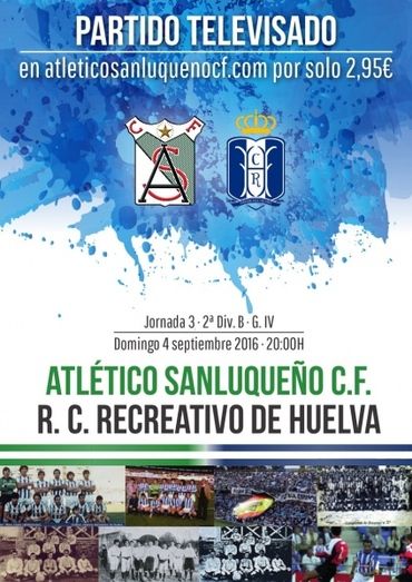 El Sanluqueño-Recre se puede ver por Internet a un precio de 2,95 euros