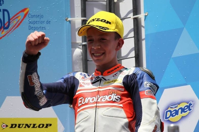 Paquito Gómez lidera del Nacional de Moto3 SP: 'He tenido que dar el 200% para estar ahí'