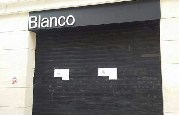 La tienda Blanco de la capital, cerrada por huelga 