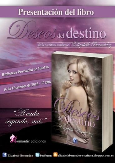 Elizabeth Bermúdez debuta en la novela romántica con el libro 'Deseos del destino'