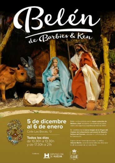 La calle Bocas de Huelva acoge el Belén con la mayor colección de Barbies de España