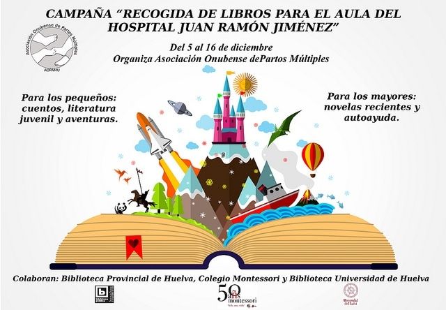 Campaña de recogida de libros para el Aula del Hospital Juan Ramón Jiménez