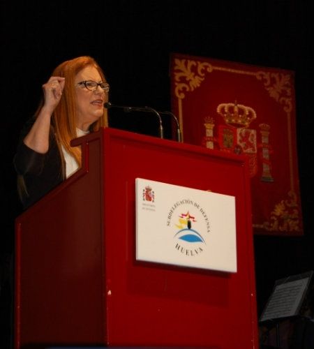 Rocío Valero emocionó con su exaltación a Huelva y a las Fuerzas Armadas