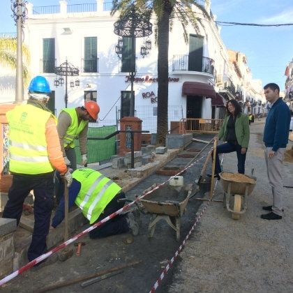 La obra de remodelación de la Calle Real de Arriba entra en los últimos meses de ejecución