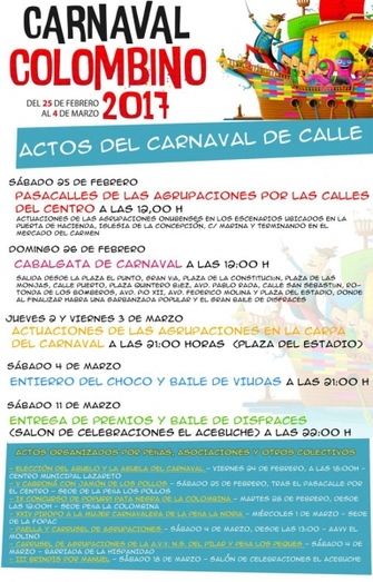 El Carnaval Colombino toma la calle este fin de semana