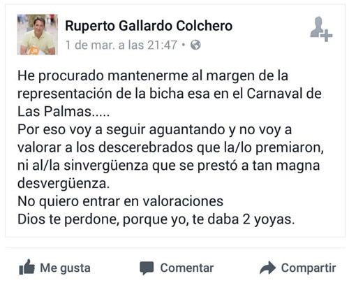 El runrún: El calentón de Ruper con la 'drag' canaria