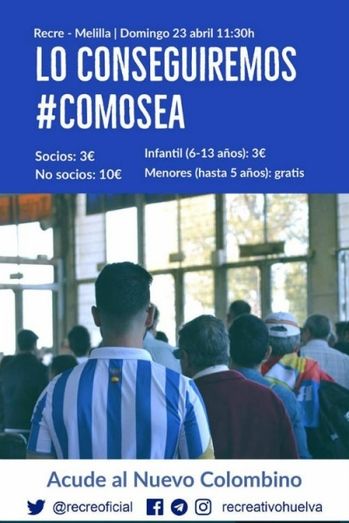 El Recre pone las entradas a tres euros para los socios para que la grada apriete en la final por la salvación ante el Melilla