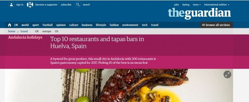 El runrún: The Guardian, 'de tapas' por Huelva