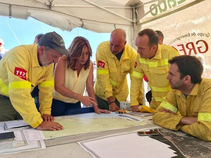 Susana Díaz: 'Ni un solo metro que haya ardido en Doñana va a ser recalificado'