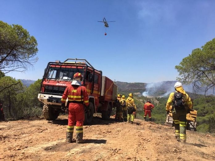 Estabilizado el incendio de Riotinto