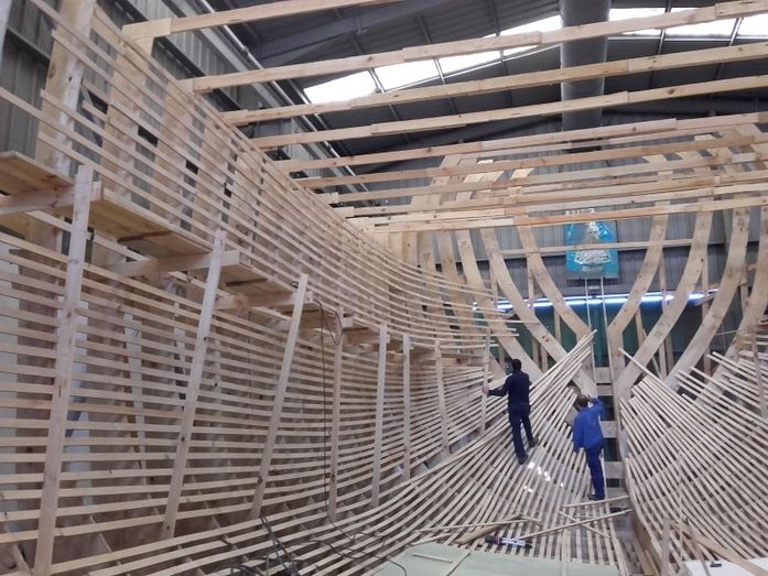 La construcción de la nueva Nao Santa María marcha a buen ritmo