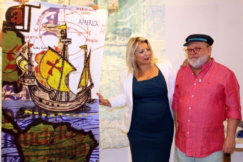 Néstor Goyanes inaugura sus 'Cartas a la Mar' en plena celebración de la partida colombina