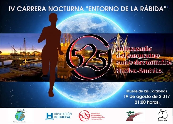 La Carrera Nocturna 'Entorno de La Rábida' se celebra el sábado con salida y llegada en el Muelle de las Carabelas