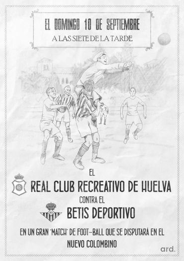 Sublime cartel de época para anunciar el precio de las entradas del Recre-Betis B