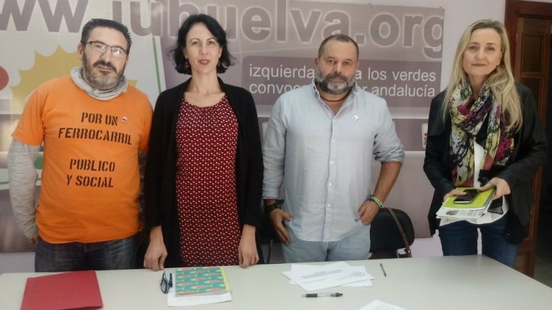 IU se une a más colectivos y formaciones para que el ferrocarril en Huelva “no muera de inanición”