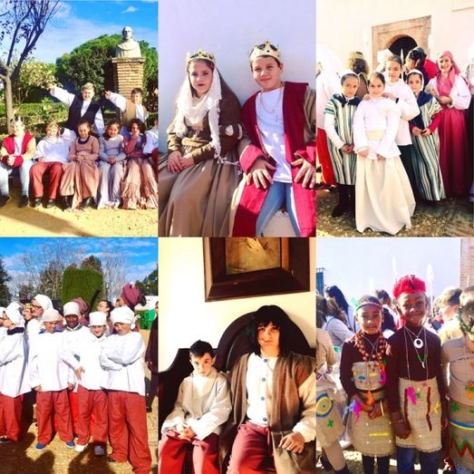Más de un centenar de alumnos del ‘Tres Carabelas’ recrean la gesta colombina en el año del Encuentro