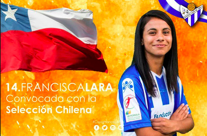 La sportinguista Francisca Lara se une a la concentración de Chile