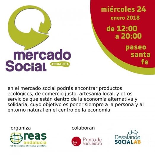 Mercado Social de productos ecológicos, comercio justo y artesanía local este miércoles en el Paseo de Santa Fe
