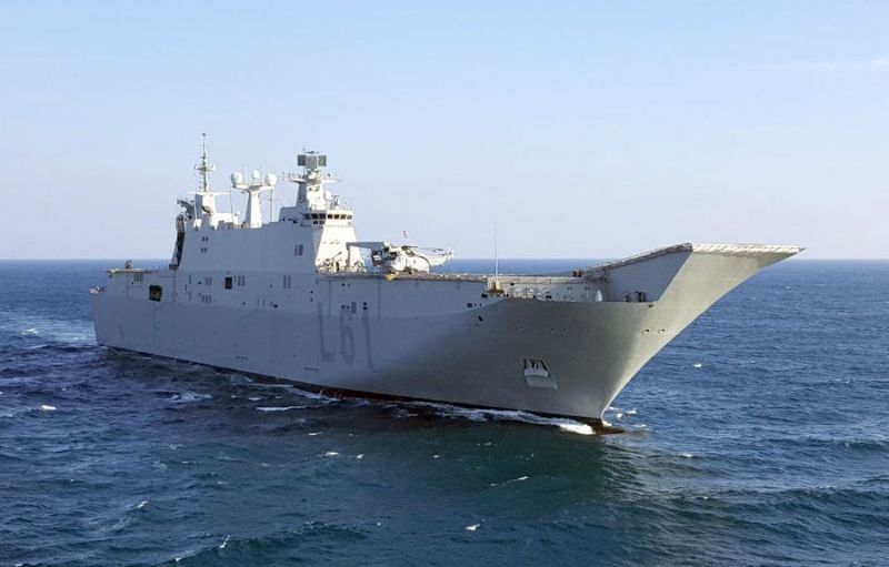 Finaliza el ejercicio militar del LHD 'Juan Carlos I' con presencia en Médano del Loro y El Arenosillo