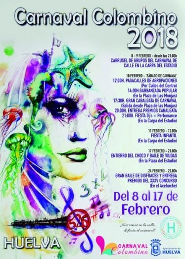 Las comparsas y murgas del Carnaval Colombino actuarán el jueves y el viernes en la carpa de Isla Chica