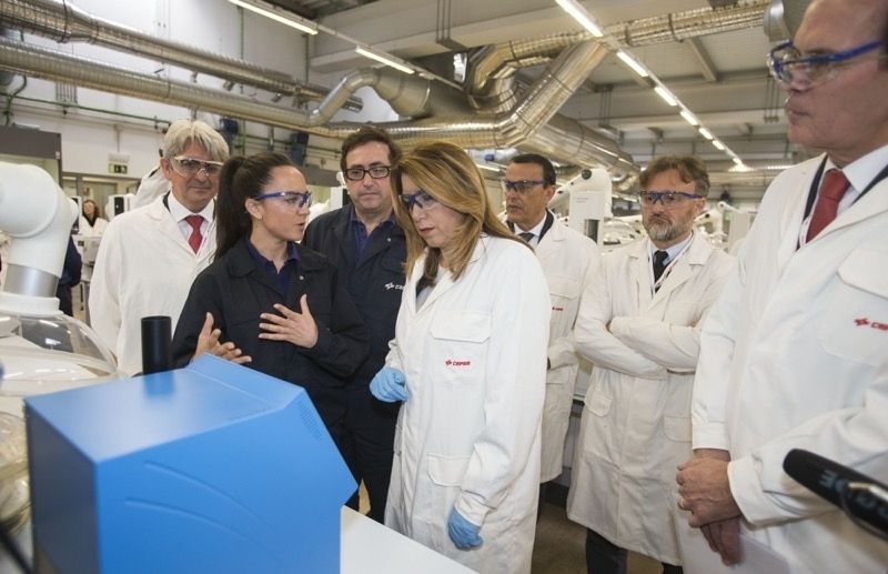 La presidenta de la Junta inaugura el proyecto de optimización de aromáticos de Cepsa, una inversión de más de 45 millones de euros