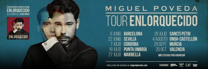 Miguel Poveda estará el 19 de julio en Punta Umbría