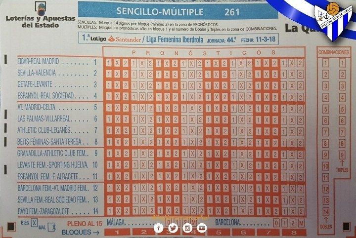 El próximo partido del Sporting Huelva entra por primera vez en su historia en la quiniela