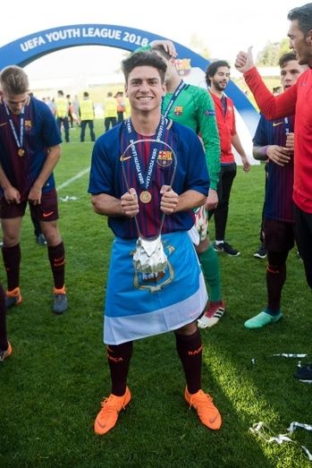 David Alfonso conquista la Youth League con el Barcelona juvenil y Fermín López la liga con el cadete B
