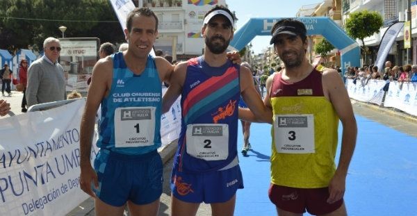 Los hermanos Andivia y Emilio Martín copan el podium en la VII Media Maratón de Punta Umbría