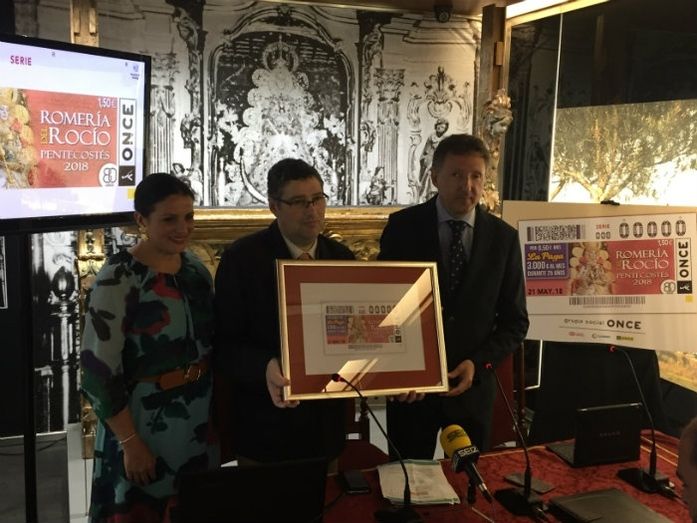 Cinco millones y medio de cupones de la ONCE llevarán la imagen de la Virgen del Rocío en el sorteo del Lunes de Pentecostés