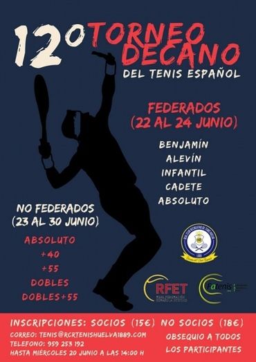 Abierta la inscripción para el XII Torneo 'Decano del tenis español'