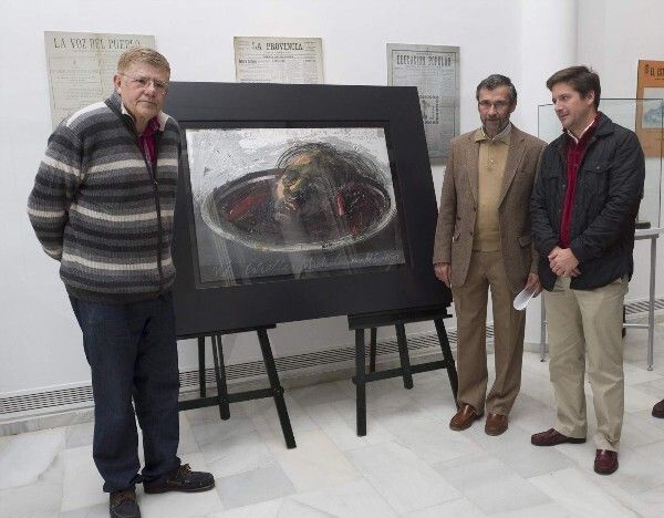 Juan Carlos Castro Crespo regala una de sus obras a la Asociación de la Prensa