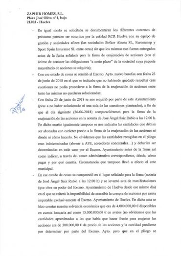 Zephir Homes asegura que es 'falso y erróneo' que haya desistido de comprar las acciones del Recre y espera que le den una nueva fecha para firmar