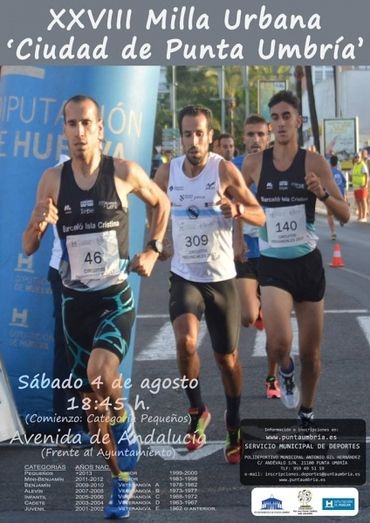 La Milla Urbana de Punta Umbría alcanza este sábado su vigésimo octava edición con 500 participantes