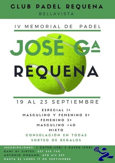Abierto el plazo de inscripción para el IV Memorial 'José García Requena'