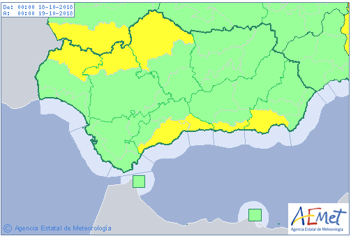 El aviso amarillo por lluvias para este jueves dará paso a varios días de tiempo inestable