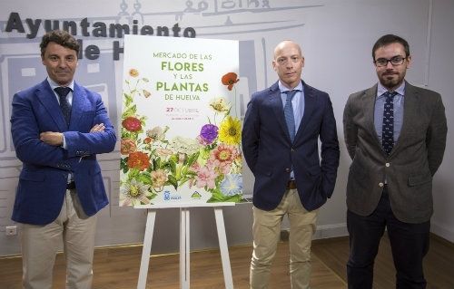 La Plaza de la Constitución acoge este sábado el primer Mercado de Flores y Plantas de Huelva