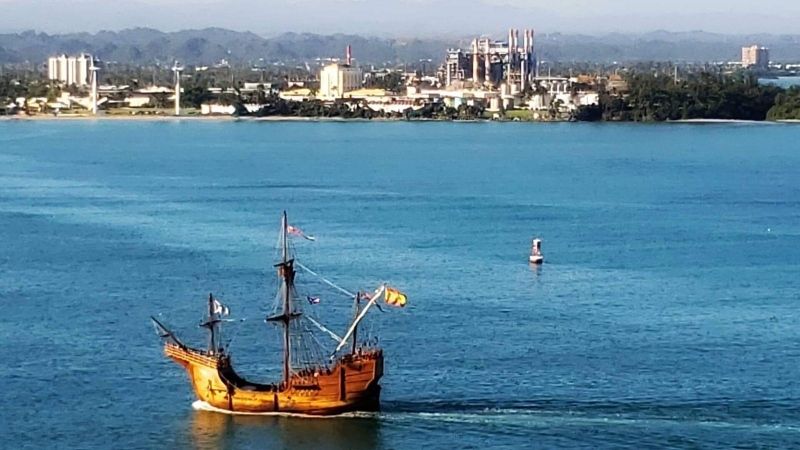 La réplica de la Nao Santa María llega a San Juan de Puerto Rico tras 22 días de navegación y 3.500 millas